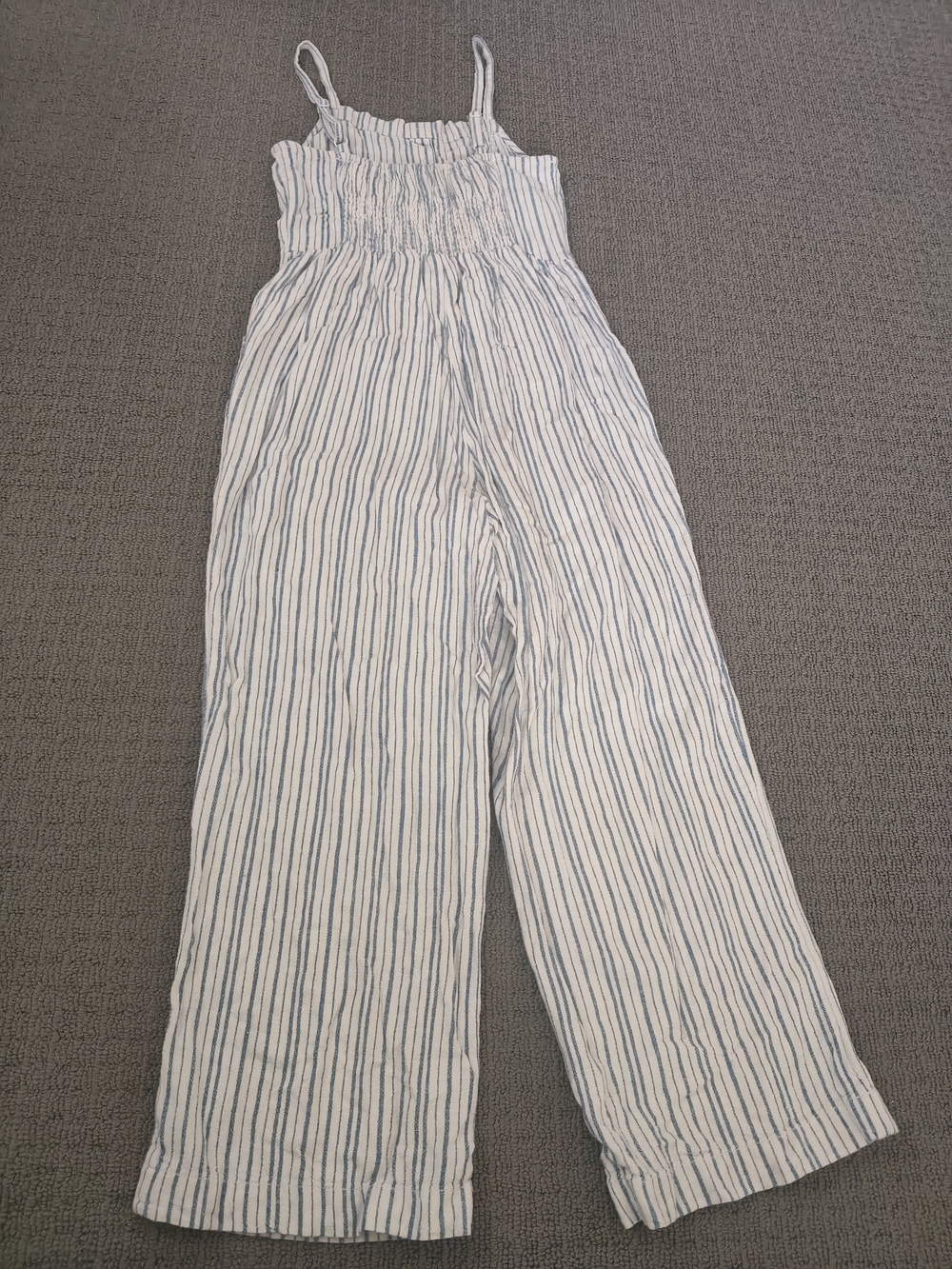Old Navy Blue & White Striped Sleeveless Jumpsuit - Picture 4 of 10